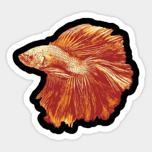 Halfmoon Betta Fish Sticker